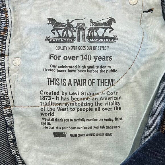 Levis 505 Mens Straight Leg Jeans W38 L30 Dark Blue Denim VGUC *See Description - Picture 11 of 16
